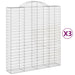 Coșuri gabion arcuite, 3 buc, 200x50x220/240cm, fier galvanizat - WALTI WALTI