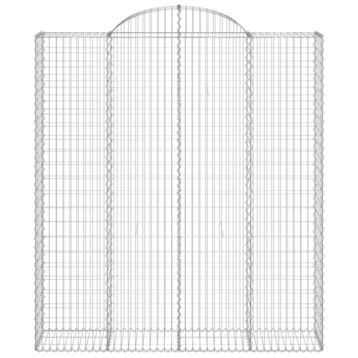 Coșuri gabion arcuite, 4 buc, 200x50x220/240cm, fier galvanizat - WALTI WALTI