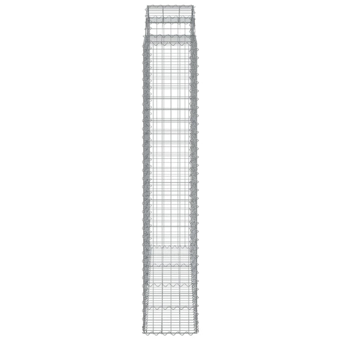 Coșuri gabion arcuite, 4 buc, 200x50x220/240cm, fier galvanizat - WALTI WALTI