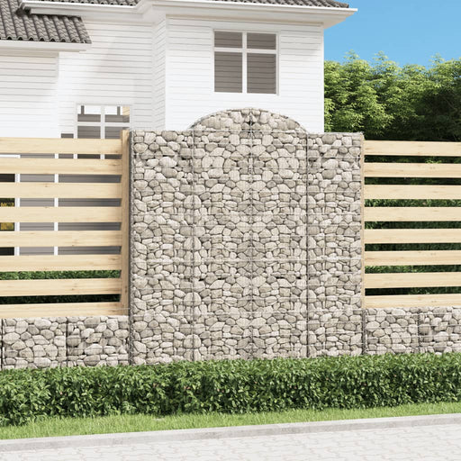 Coșuri gabion arcuite, 4 buc, 200x50x220/240cm, fier galvanizat - WALTI WALTI