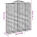 Coșuri gabion arcuite, 5 buc, 200x50x220/240cm, fier galvanizat - WALTI WALTI