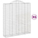 Coșuri gabion arcuite, 6 buc, 200x50x220/240cm, fier galvanizat - WALTI WALTI