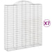 Coșuri gabion arcuite, 7 buc, 200x50x220/240cm, fier galvanizat - WALTI WALTI