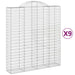Coșuri gabion arcuite, 9 buc, 200x50x220/240cm, fier galvanizat - WALTI WALTI