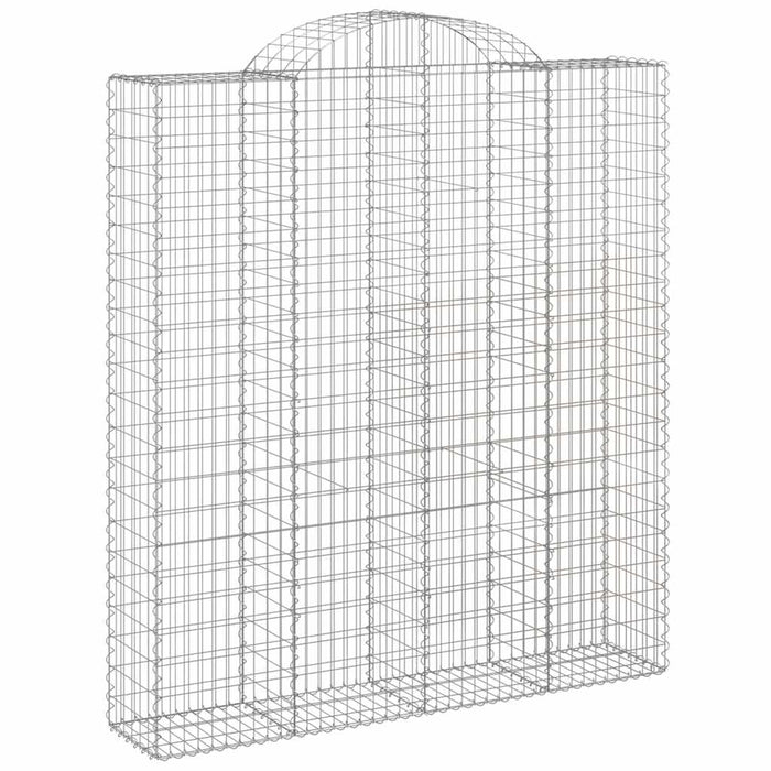 Coșuri gabion arcuite, 9 buc, 200x50x220/240cm, fier galvanizat - WALTI WALTI