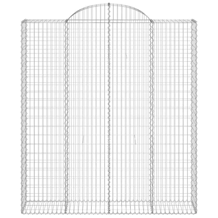 Coșuri gabion arcuite, 9 buc, 200x50x220/240cm, fier galvanizat - WALTI WALTI