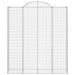 Coșuri gabion arcuite, 9 buc, 200x50x220/240cm, fier galvanizat - WALTI WALTI