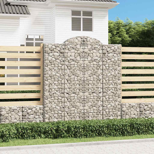 Coșuri gabion arcuite, 9 buc, 200x50x220/240cm, fier galvanizat - WALTI WALTI
