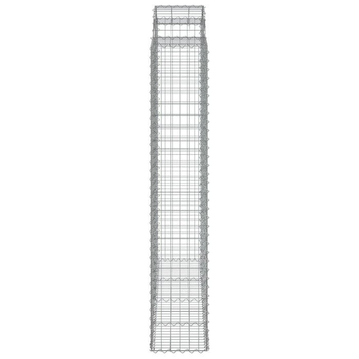 Coșuri gabion arcuite, 10 buc 200x50x220/240cm, fier galvanizat - WALTI WALTI