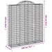 Coșuri gabion arcuite, 11 buc 200x50x220/240cm, fier galvanizat - WALTI WALTI