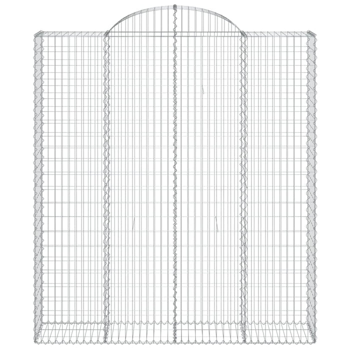 Coșuri gabion arcuite, 12 buc 200x50x220/240cm, fier galvanizat - WALTI WALTI