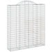 Coșuri gabion arcuite, 14 buc 200x50x220/240cm, fier galvanizat - WALTI WALTI