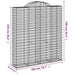 Coșuri gabion arcuite, 18 buc 200x50x220/240cm, fier galvanizat - WALTI WALTI