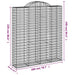 Coșuri gabion arcuite, 20 buc 200x50x220/240cm, fier galvanizat - WALTI WALTI