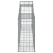 Coșuri gabion arcuite, 2 buc., 300x30x60/80 cm, fier galvanizat - WALTI WALTI