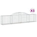 Coșuri gabion arcuite, 3 buc., 300x30x60/80 cm, fier galvanizat - WALTI WALTI