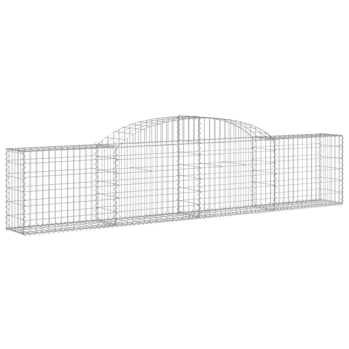 Coșuri gabion arcuite, 4 buc., 300x30x60/80 cm, fier galvanizat - WALTI WALTI