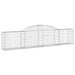 Coșuri gabion arcuite, 4 buc., 300x30x60/80 cm, fier galvanizat - WALTI WALTI