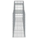 Coșuri gabion arcuite, 4 buc., 300x30x60/80 cm, fier galvanizat - WALTI WALTI