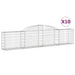 Coșuri gabion arcuite, 10 buc., 300x30x60/80cm, fier galvanizat - WALTI WALTI