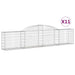 Coșuri gabion arcuite, 11 buc., 300x50x60/80cm, fier galvanizat - WALTI WALTI
