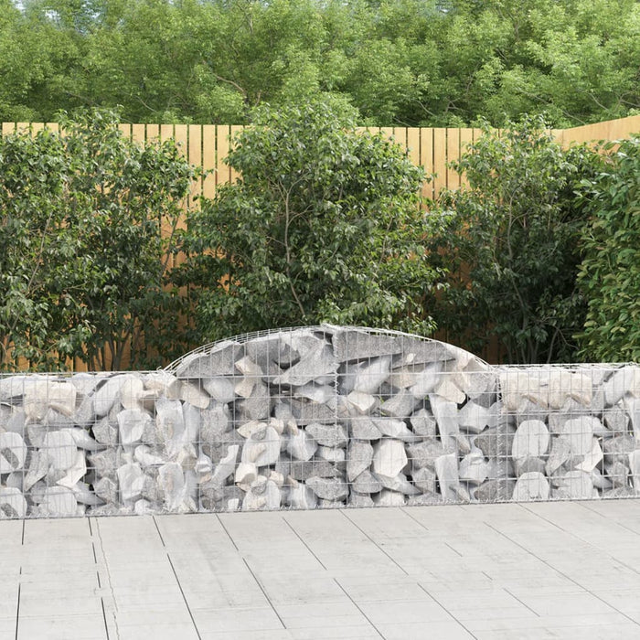 Coșuri gabion arcuite, 12 buc., 300x30x60/80cm, fier galvanizat - WALTI WALTI