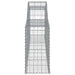 Coșuri gabion arcuite, 13 buc., 300x30x60/80cm, fier galvanizat - WALTI WALTI