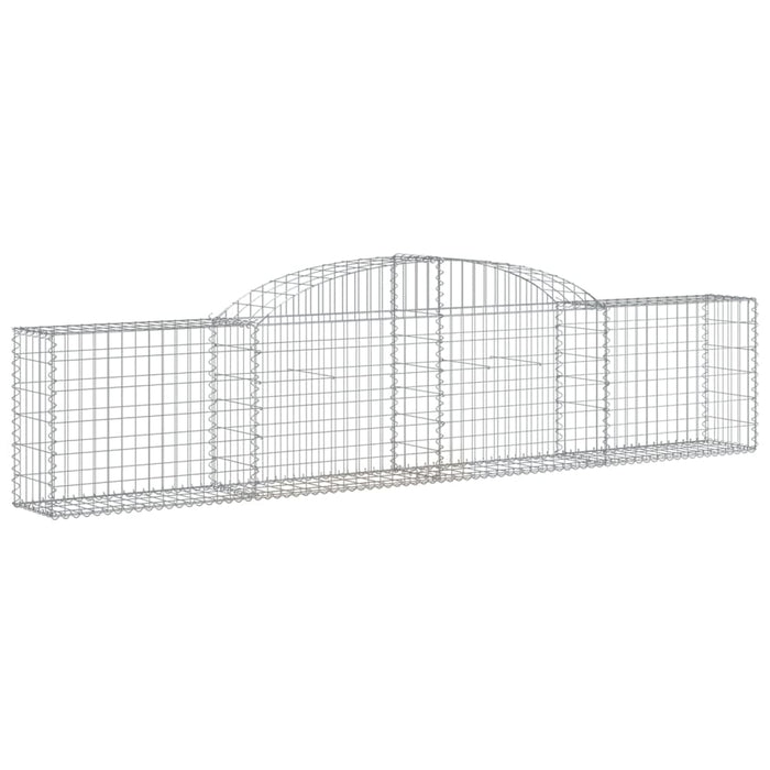 Coșuri gabion arcuite, 15 buc., 300x30x60/80cm, fier galvanizat - WALTI WALTI