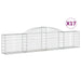 Coșuri gabion arcuite, 17 buc., 300x30x60/80cm, fier galvanizat - WALTI WALTI