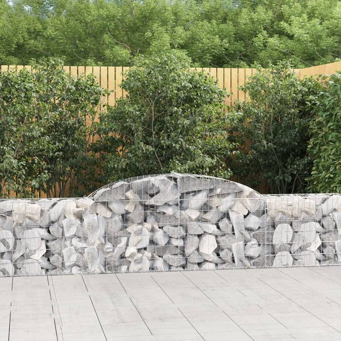 Coșuri gabion arcuite, 17 buc., 300x30x60/80cm, fier galvanizat - WALTI WALTI