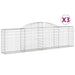 Coșuri gabion arcuite 3 buc., 300x30x80/100 cm, fier galvanizat - WALTI WALTI