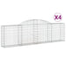 Coșuri gabion arcuite 4 buc., 300x30x80/100 cm, fier galvanizat - WALTI WALTI