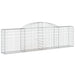 Coșuri gabion arcuite 4 buc., 300x30x80/100 cm, fier galvanizat - WALTI WALTI