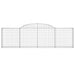 Coșuri gabion arcuite 5 buc., 300x30x80/100 cm, fier galvanizat - WALTI WALTI