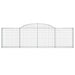 Coșuri gabion arcuite 6 buc., 300x30x80/100 cm, fier galvanizat - WALTI WALTI