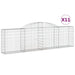 Coșuri gabion arcuite 11 buc, 300x30x80/100 cm, fier galvanizat - WALTI WALTI