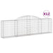 Coșuri gabion arcuite 12 buc, 300x30x80/100 cm, fier galvanizat - WALTI WALTI