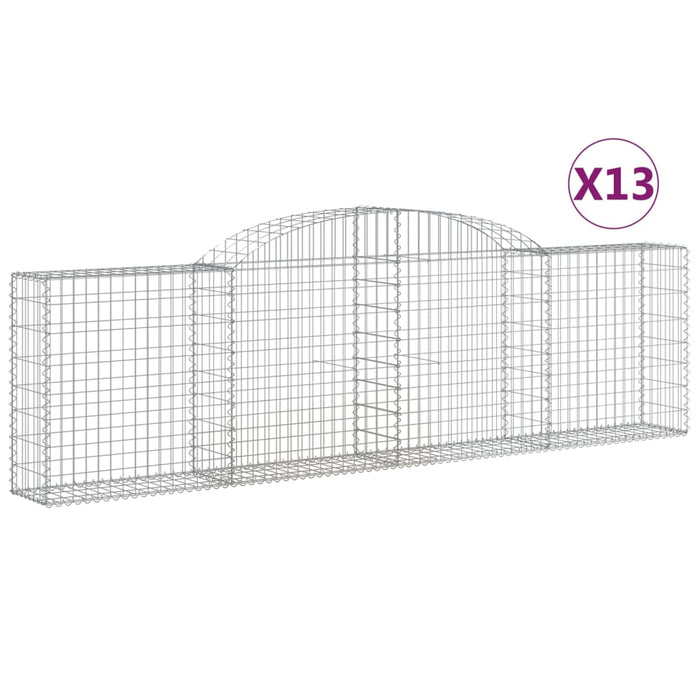 Coșuri gabion arcuite 13 buc, 300x30x80/100 cm, fier galvanizat - WALTI WALTI