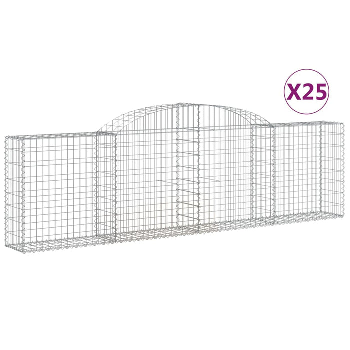 Coșuri gabion arcuite 25 buc, 300x30x80/100 cm, fier galvanizat - WALTI WALTI