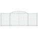 Coșuri gabion arcuite 2 buc, 300x30x100/120 cm fier galvanizat - WALTI WALTI