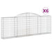 Coșuri gabion arcuite 6 buc, 300x30x100/120 cm fier galvanizat - WALTI WALTI