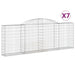 Coșuri gabion arcuite 7 buc, 300x30x100/120 cm fier galvanizat - WALTI WALTI