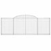 Coșuri gabion arcuite 8 buc, 300x30x100/120 cm fier galvanizat - WALTI WALTI