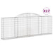 Coșuri gabion arcuite 17 buc, 300x30x100/120 cm fier galvanizat - WALTI WALTI