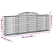 Coșuri gabion arcuite 30 buc, 300x30x100/120 cm fier galvanizat - WALTI WALTI