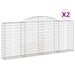 Coșuri gabion arcuite 2 buc, 300x30x120/140 cm, fier galvanizat - WALTI WALTI