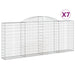 Coșuri gabion arcuite 7 buc, 300x30x120/140 cm, fier galvanizat - WALTI WALTI