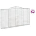 Coșuri gabion arcuite 2 buc. 300x30x160/180 cm fier galvanizat - WALTI WALTI