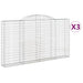 Coșuri gabion arcuite 3 buc. 300x30x160/180 cm fier galvanizat - WALTI WALTI