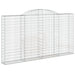 Coșuri gabion arcuite 4 buc. 300x30x160/180 cm, fier galvanizat - WALTI WALTI